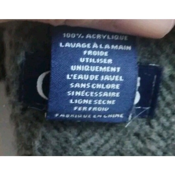 Chaps Winter Scarf Gray Black Plaid 60x11 Super Soft 100% Acrylic - Picture 3 of 4